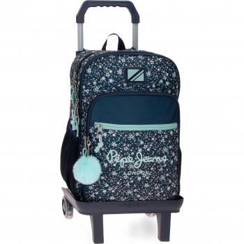 Mochila escolar Pepe Jeans Alenka dos compartimentos 40 cm con carro