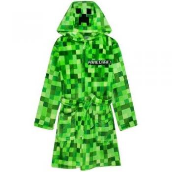 Bata de Minecraft para Niños Creeper Pixel 11-12 Verde