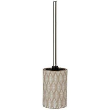 Escobillero de Cerámica Beige Tupian, Diseño Elegante y Moderno, Ø 10x43 cm