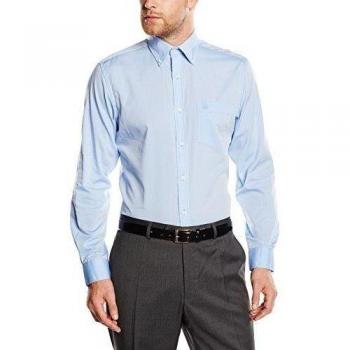 Cortefiel Awatti Liso Classic B/D Camisa, Hombre, Azul