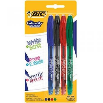 BIC Gel-ocity Illusion bolígrafos de Gel Borrables punta media
