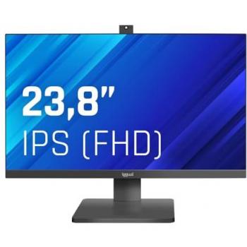 Monitor Iggual 23,8 IPS FHD 100Hz con Webcam Telescópica y Conexiones VGA/HDMI