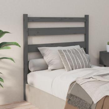 Cabecero para cama de madera maciza de pino gris 96x4x100 cm