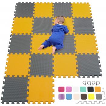 qqpp Alfombra Puzzle para Niños Bebe Infantil - Suelo de Goma EVA Suave. 18 Piezas