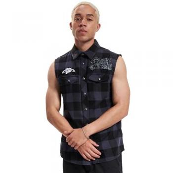 Brandit x Ozzy Osbourne - Black Check Flannel Shirt - Size S - 100% Cotton