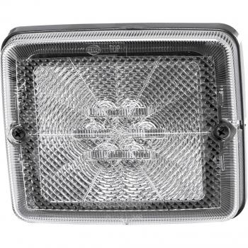 Piloto de marcha atrás LED Hella 2ZR 013 236-251 - 24V, montaje horizontal, cable de 100mm, con conector plano