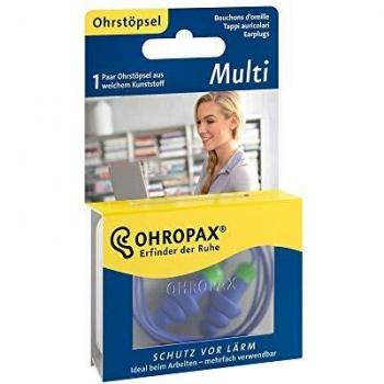 Ohropax Multi Earplugs - 1 Pair with Cord for Noise Protection