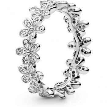 Anillo en Plata de Ley Margaritas Deslumbrantes con Circonitas Cúbicas - Talla 48