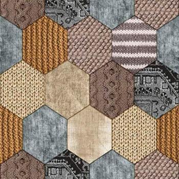 DUTCH WALLCOVERINGS Papel de Pared Patchwork Marrón y Beige Decoración Hogar