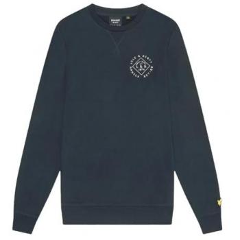 Lyle & Scott Men's Stamp Crew Neck Sweatshirt - Navy Black Size L