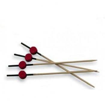 Brocheta Roja y Negra Bambu 12 cm