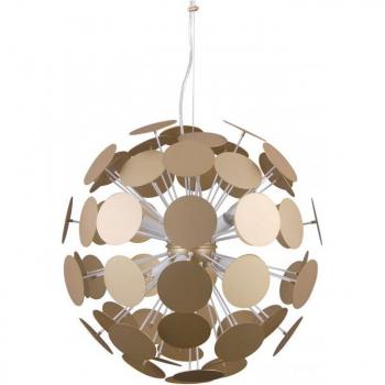 Lámpara colgante moderna Mailone Blanco, dorado 6 luces E14