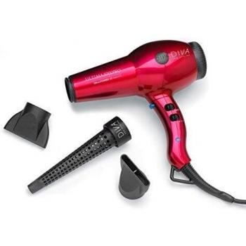 Diva Pro Styling Ultima 5000 Pro Cabello Secadora Profesional Con Acondicionamiento Iónico, 2200 W, Rojo 700 g