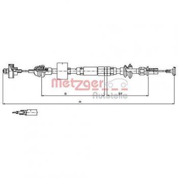 Cable de embrague METZGER 10.3159 para VW y SEAT - Compatible con Polo, Lupo, Arosa, Inca y Caddy