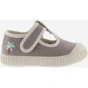 Sandalias Victoria 1915 de lona bordada con tira adherente y puntera reforzada de goma para niños