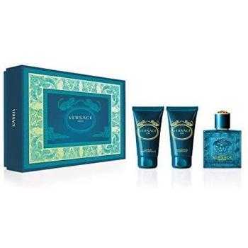Versace Eros Men's Aftershave Spray Gift Set with Shower Gel & Balm 50ml