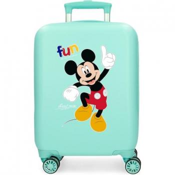 Maleta de cabina Disney Mickey Fun with friends rígida 50 cm verde turquesa