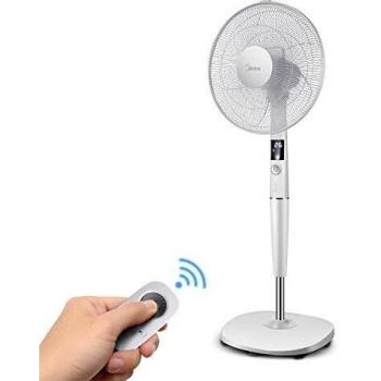 Ventilador de pie Midea FS40-15AR con motor DC, 30W, control remoto, 26 velocidades, temporizador de 12 horas, pantalla LED, 3 modos y oscilación de 80°