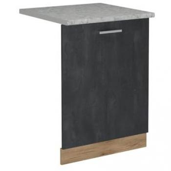Panel Frontal para Lavavajillas R-Line, 60 cm, Hormigón Negro/Roble Dorado, Acabado Mármol