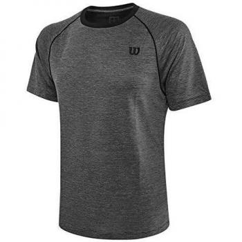 Wilson M Training Crew Camiseta, Hombre, Black/White, XL