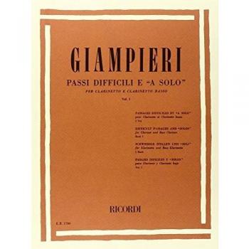Pasajes Difíciles y A Solo Vol. 1 para Clarinete de Giampieri