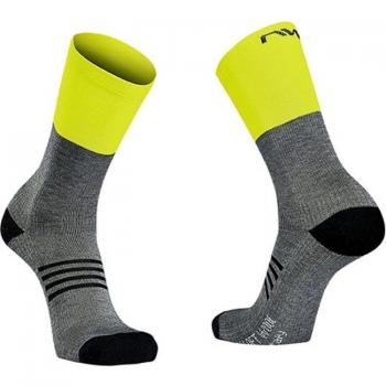 Calcetines Northwave Extreme Pro High PrimaLoft Amarillo Gris