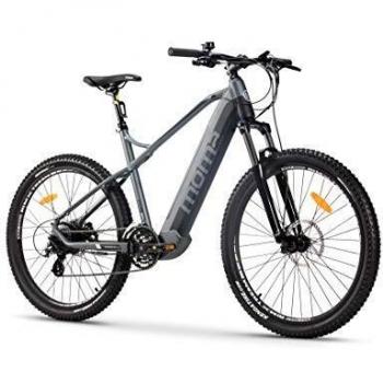 Moma Bikes Bicicleta Eléctrica E-MTB 27.5, Shimano 24vel, frenos hidráulicos, batería Litio 48V 13Ah