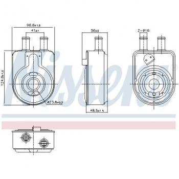 Enfriador de aceite NISSENS 91448 para motor