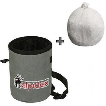 Pack ahorro: Bolsa de magnesia HIGHFLY color Grey Mountain + Bola de magnesia 35 g de Alpidex