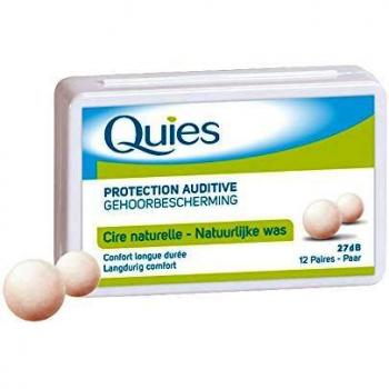 Quies – Tapones para los oídos de cera natural – Lote de 12 pares