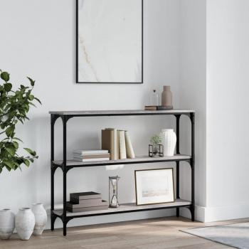 Mesa consola Sonoma gris 100x22,5x75 cm madera multicapa