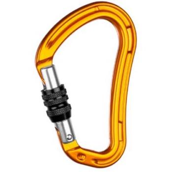 Grivel K18N Wide Screw Lock Mosquetón de Seguridad Dorado, Naranja y Celeste para Unisex Adultos