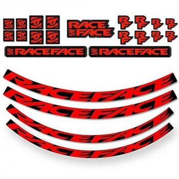 Race Face Kit de calcomanías para Llantas de Gran tamaño, Color Rojo