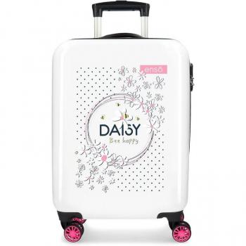 Maleta de Cabina Enso Daisy Blanco rígida 55cm