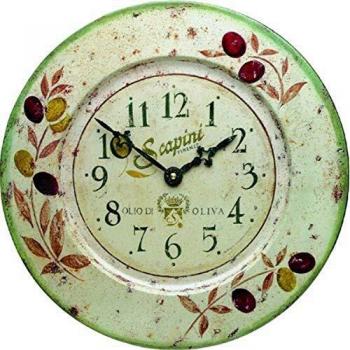 Reloj de pared Roger Lascelles con diseño de lata y aceitunas