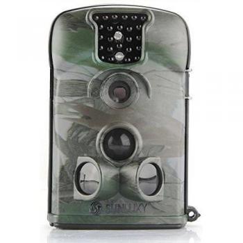 SUNLUXY® 12 MP Cámara Video para Caza Vigilancia IR-Cut LCD Visión Nocturna con Tarjeta SD de 8GB