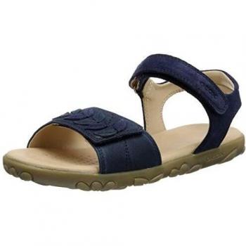 Geox J Sandal Haiti Girl, Sandalias con Punta Abierta Niños, Azul