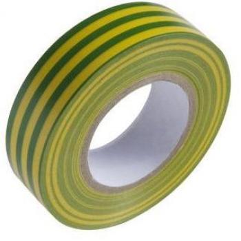 WOLFPACK LINEA PROFESIONAL Cinta Aislante 20 m. x 19 mm. Amarilla/Verde Uso doméstico