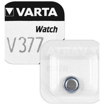Varta V377/SR66 Pila de botón de óxido de plata reloj batería, 1 pieza
