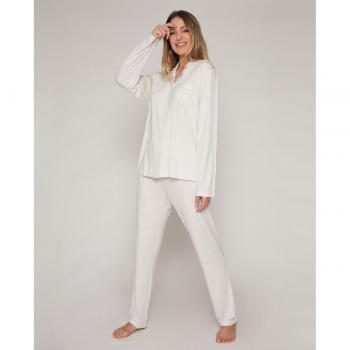 Pijama de mujer largo en tejido de punto