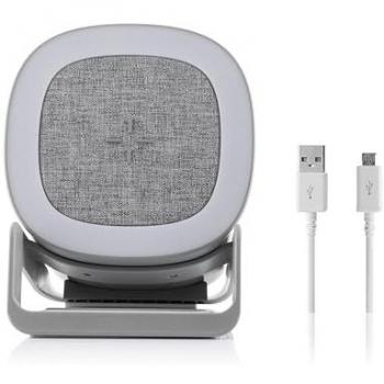 Altavoz Cargador Inalámbrico con LED Souwis InnovaGoods, Altavoz Bluetooth 5.1, Altavoz Inalámbrico Portátil Cargador, Multifunción, Color Gris