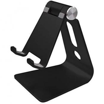 Soporte para Smartphone Helit The Lite Stand, Aluminio Negro, 7,4 x 8,3 x 10 cm