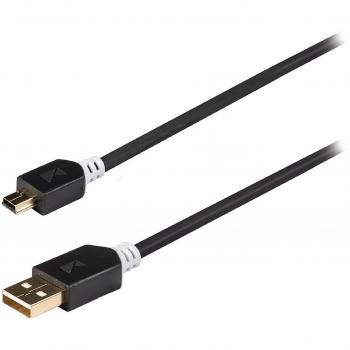 Cable USB 2.0 A Macho a Mini B Macho de 5 Pines - 2m en Gris
