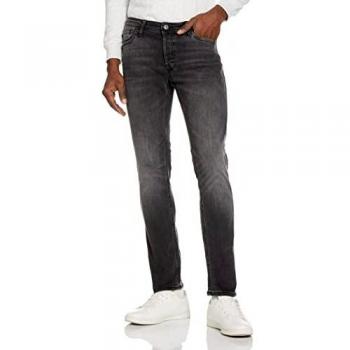 Jack & Jones JJIGLENN Slim Jeans - Black Denim - Male - Size: 32W x 32L
