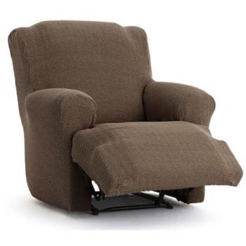 Funda sofá Relax Pies Juntos Bielástica Jaz, color marrón, tamaño 80 x 120 x 110 cm, ideal para sillones relax XL de 60 a 110 cm