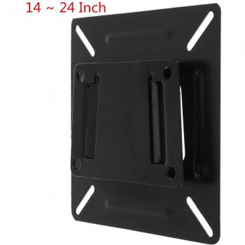 Soporte de Montaje en Pared Universal para TV y Monitor LCD/LED de 14 a 24 Pulgadas, Compatible con HDTV y Paneles de Plasma