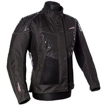 Roleff Racewear Señora Messina Chaqueta de Motocicleta, Negro, XXL