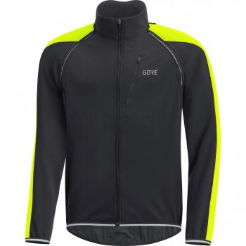 Gore Wear C3 Windstopper Phantom Chaqueta Zip-Off, Hombre, Negro/Amarillo