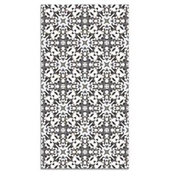 Alfombra Vinílica Antideslizante e Ignífuga Tipo Oriental Gris 160x230 cm - Azulejo Hidráulico para Cocina y Salón