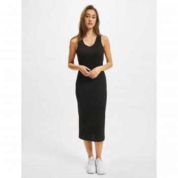 Urban Classics Women's Black Sleeveless Rib Midi Dress 5XL